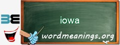 WordMeaning blackboard for iowa